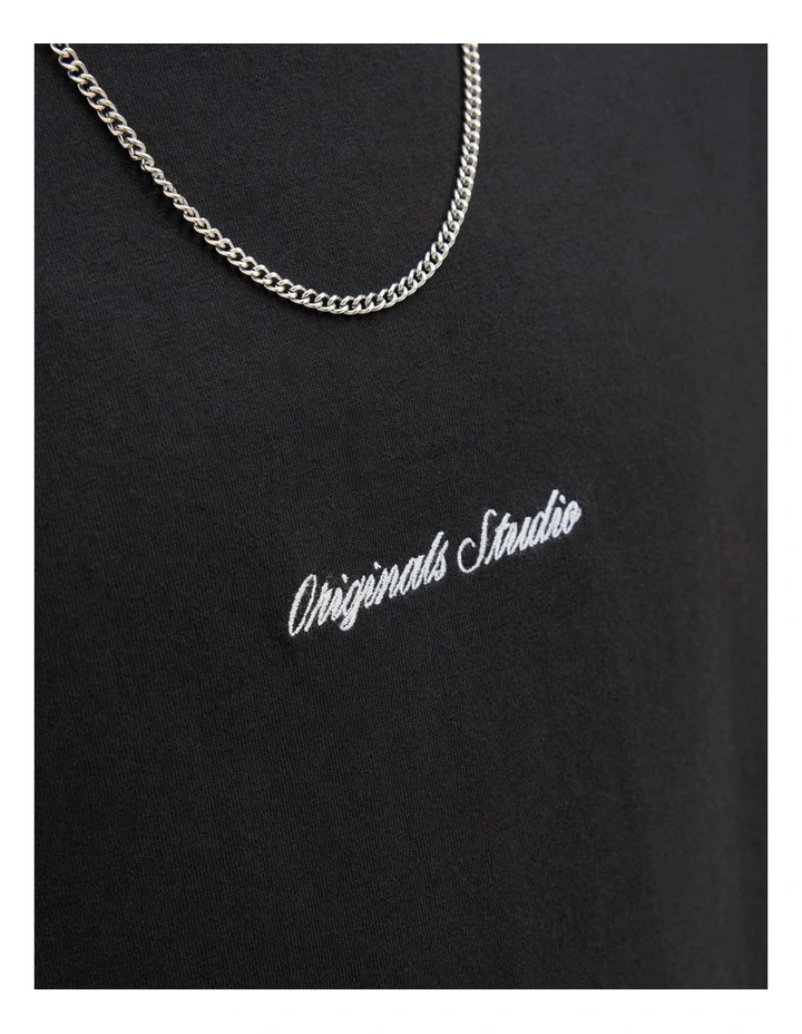 Jornorrebro Embroidered T-shirt in Black image 5