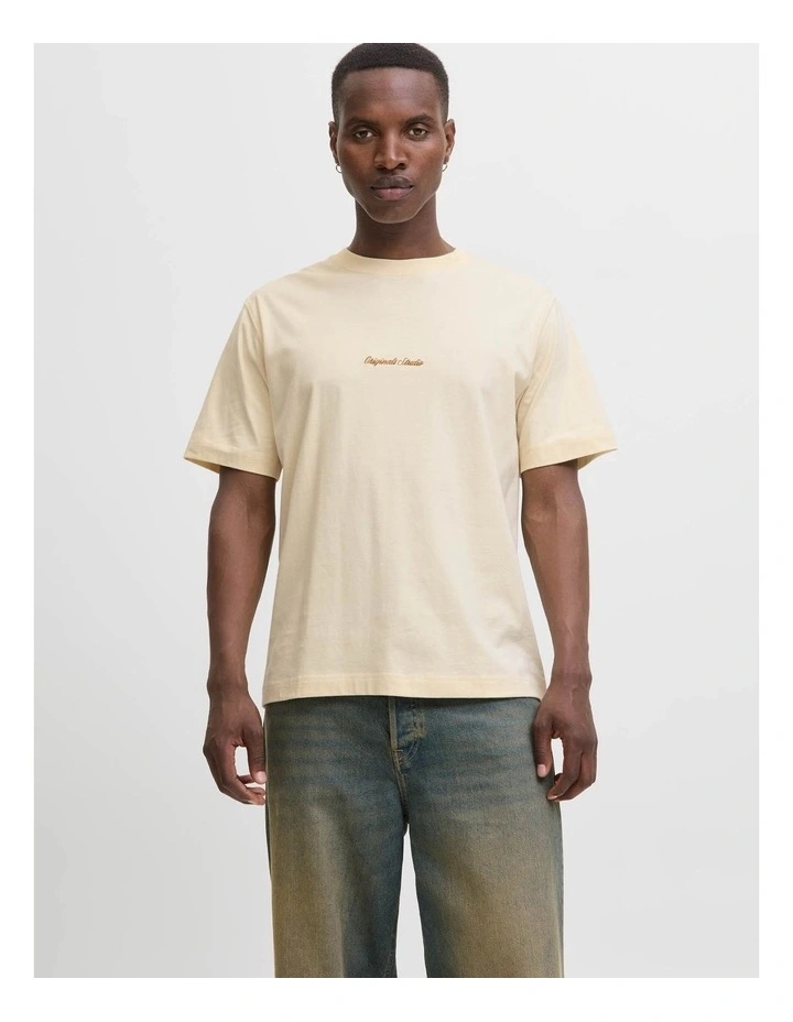 Jornorrebro Embroidered T-shirt in Antique White image 3