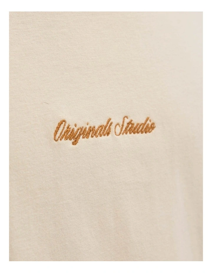 Jornorrebro Embroidered T-shirt in Antique White image 6