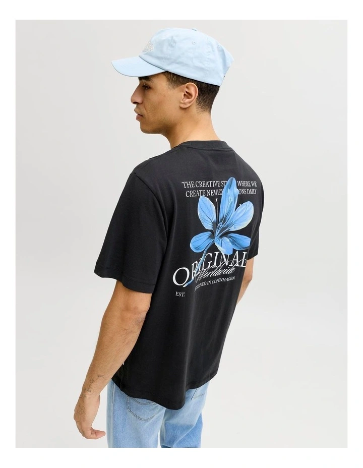 Catskills Cut Out Tee Crew Neck in Black image 2