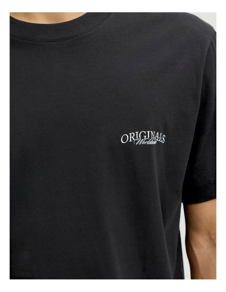 Catskills Cut Out Tee Crew Neck in Black image 5