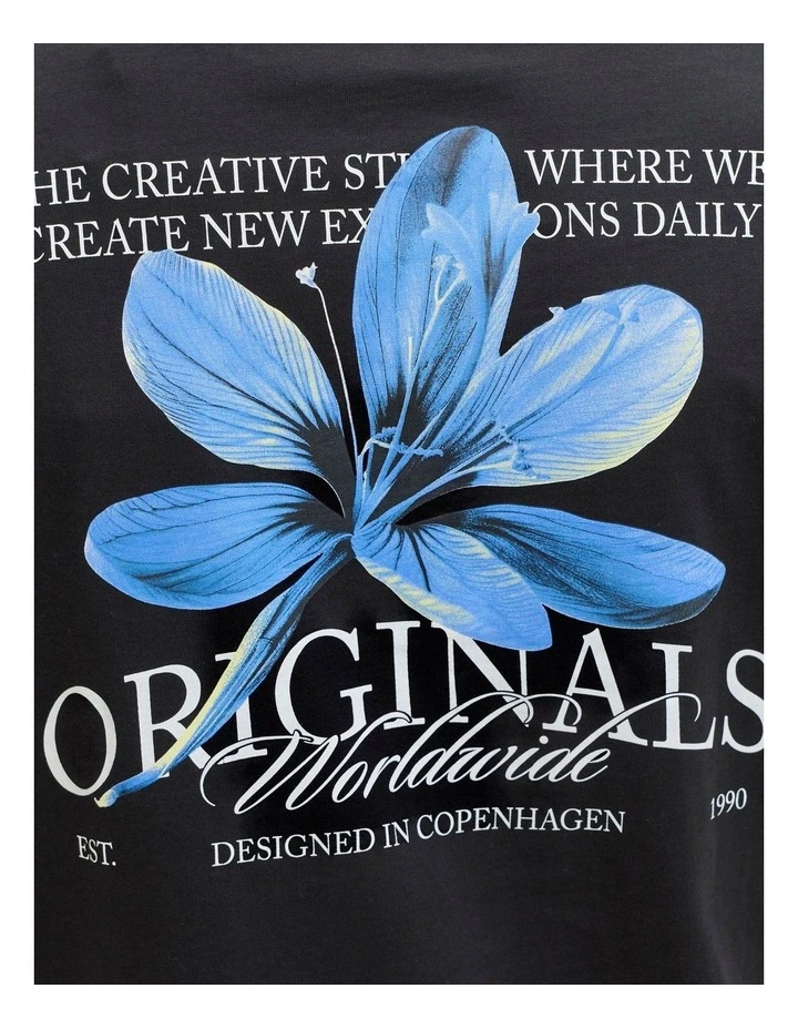 Catskills Cut Out Tee Crew Neck in Black image 6