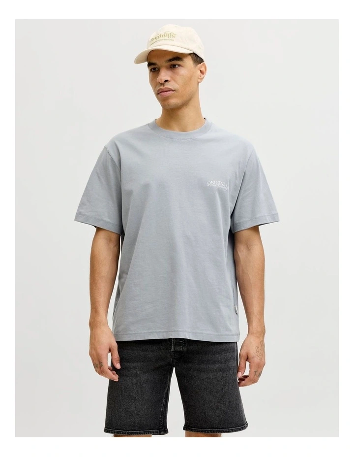 Catskills Cut Out Tee Crew Neck in Blue image 1