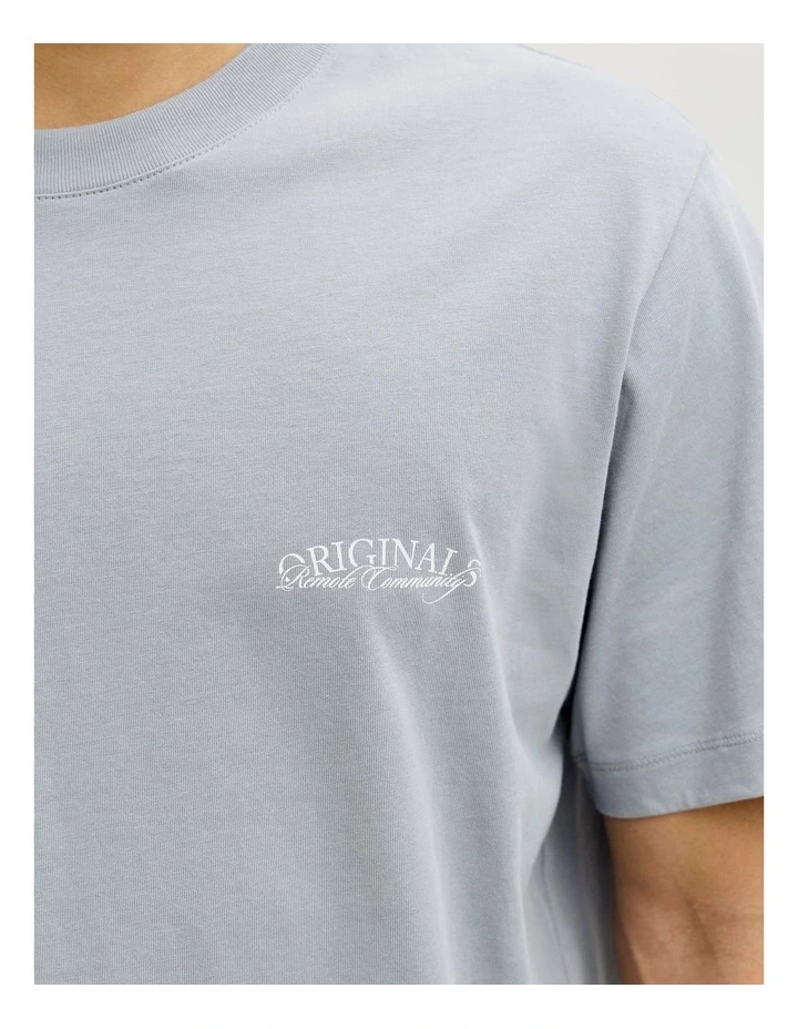 Catskills Cut Out Tee Crew Neck in Blue image 5