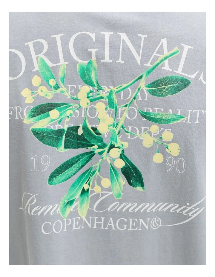 Catskills Cut Out Tee Crew Neck in Blue image 6