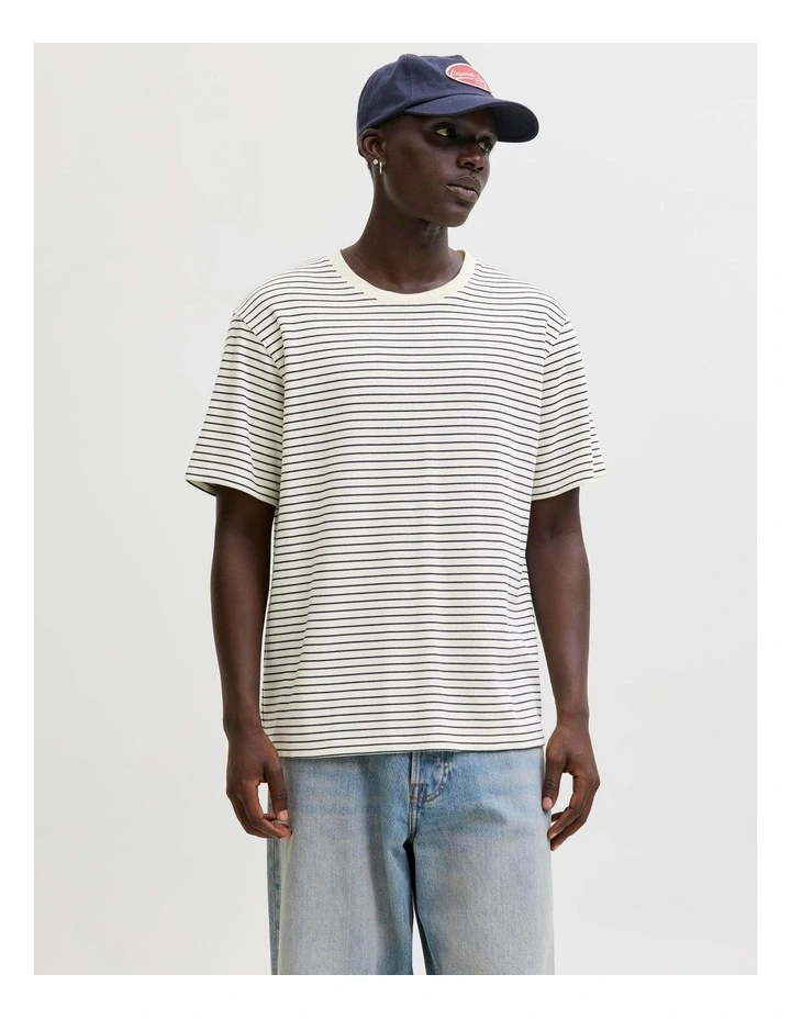 Jjedover Striped Tee Ss Crew Neck Sn image 1