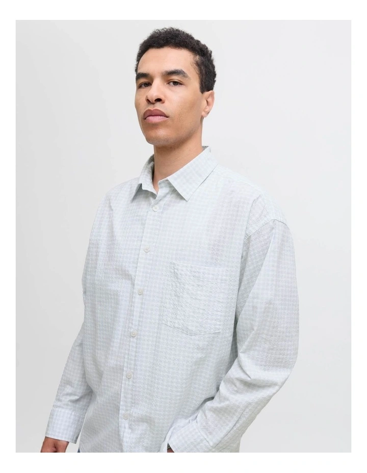 Jorcambridge Seersucker Shirt in Skyway image 4