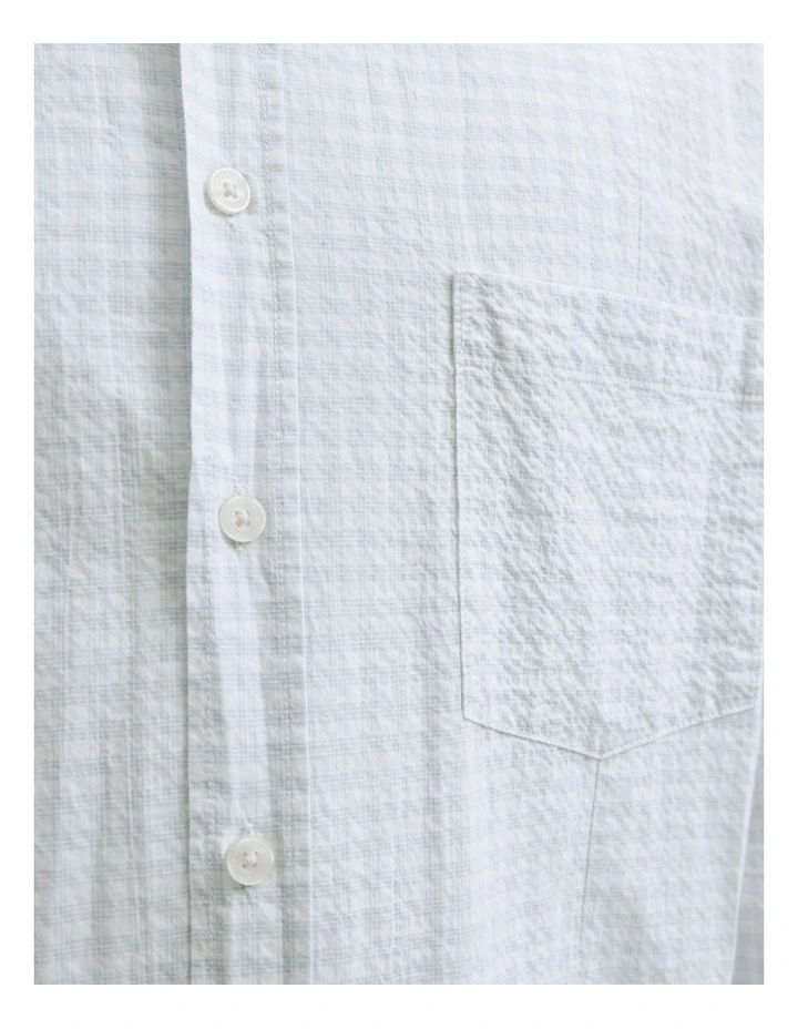Jorcambridge Seersucker Shirt in Skyway image 6