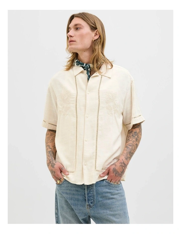 Jorgreenwich Emb Shirt in Antique White image 3