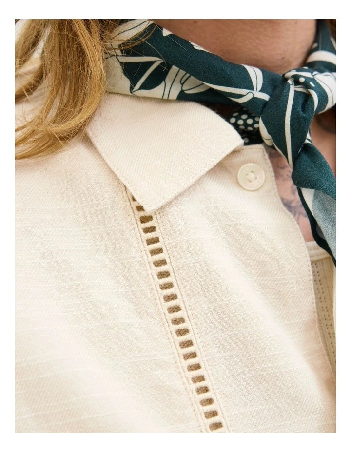 Jorgreenwich Emb Shirt in Antique White image 5