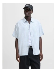 Jorgramercy Dobby Check Shirt in Skyway