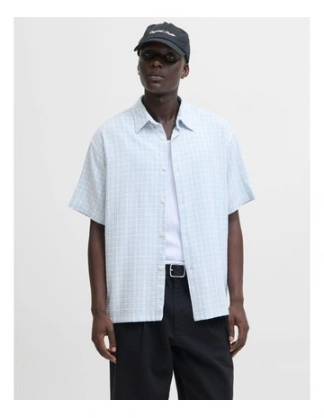 Jorgramercy Dobby Check Shirt in Skyway