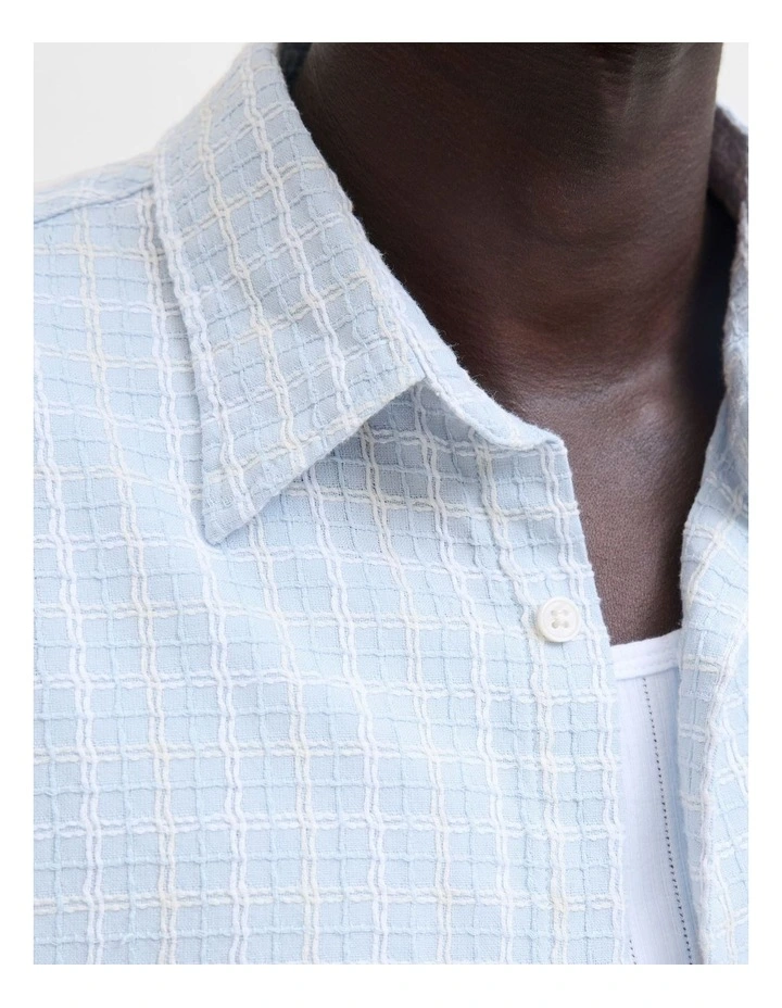Jorgramercy Dobby Check Shirt in Skyway image 5