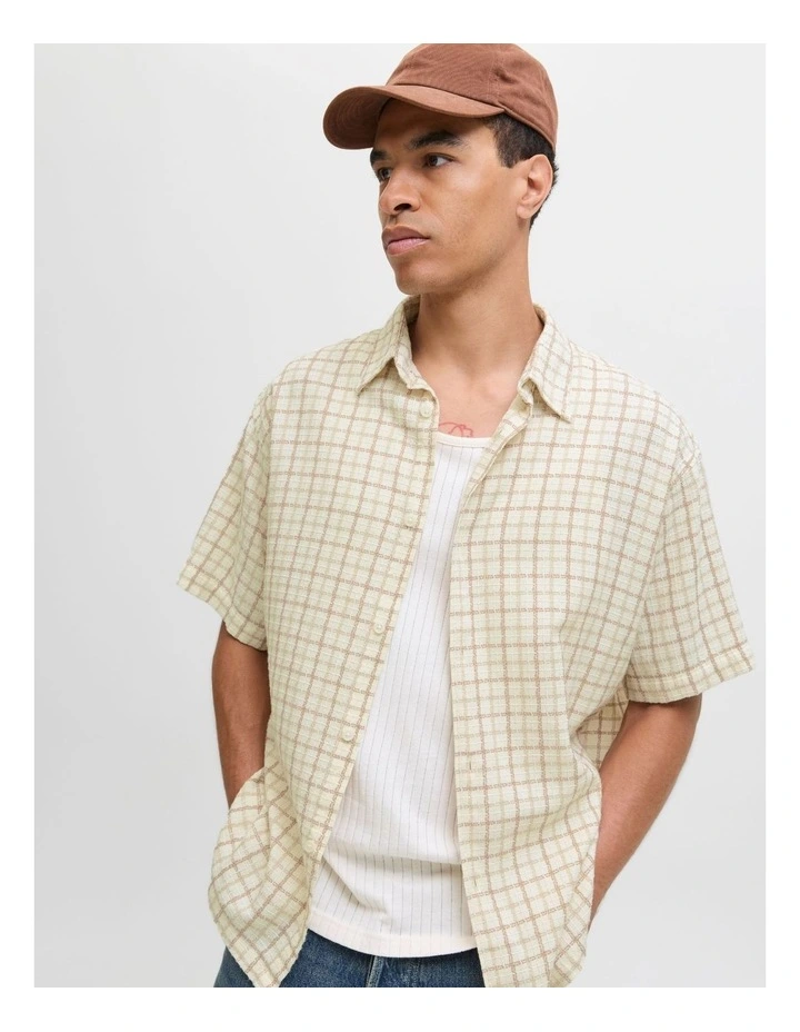 Jorgramercy Dobby Check Shirt in Antique White image 2