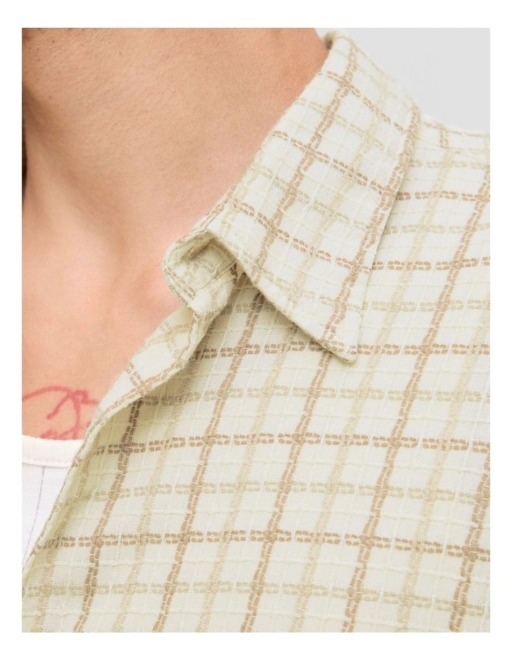 Jorgramercy Dobby Check Shirt in Antique White image 5