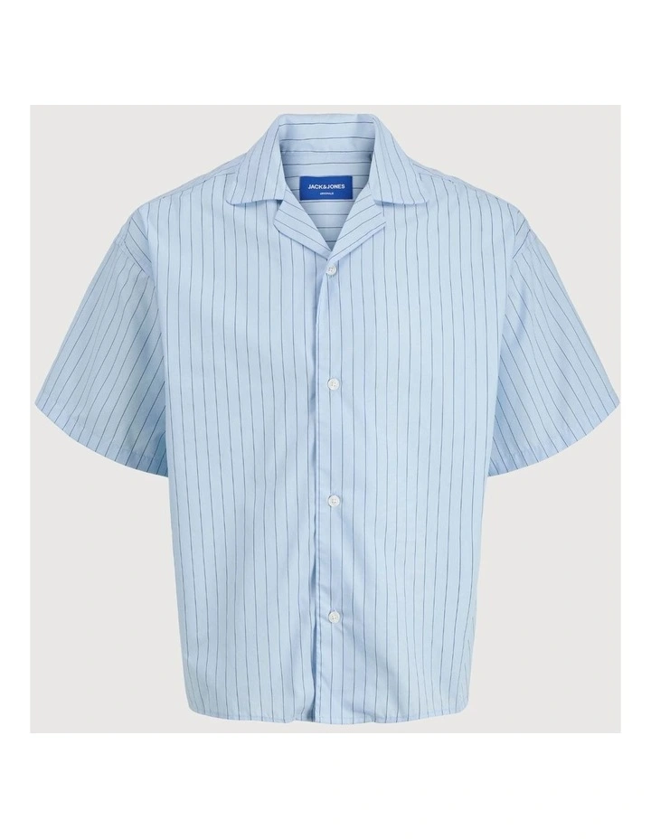 Jorbillyburg Stripe Resort Shirt in Skyway image 1