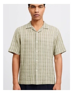 Jorluke Billyburg Structure Shirt in Olive Drab