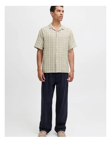 Jorluke Billyburg Structure Shirt in Olive Drab