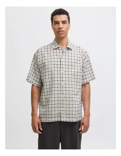 Jprblacliff Dobby Short Sleeve Shirt in Cloud Dancer