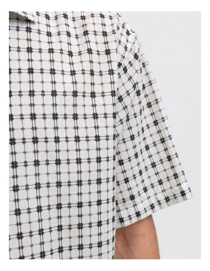 Jprblacliff Dobby Short Sleeve Shirt in Cloud Dancer image 6