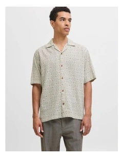 JPRBLUVINCENT Print Resort Shirt in Goblin Blue