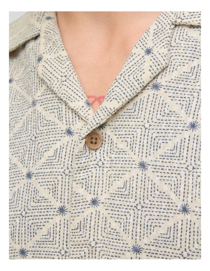 JPRBLUVINCENT Print Resort Shirt in Goblin Blue image 2