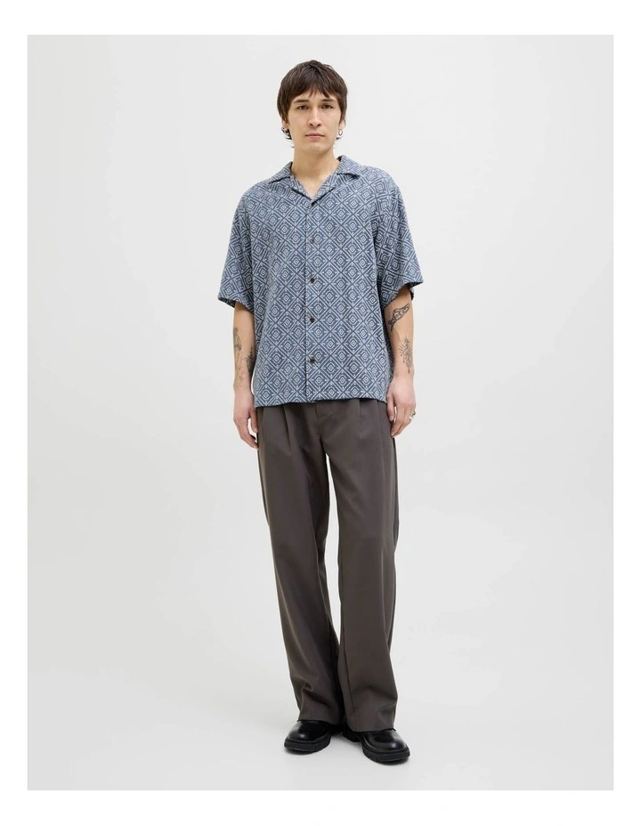 JPRBLUVINCENT Print Resort Shirt in Bering Sea image 3