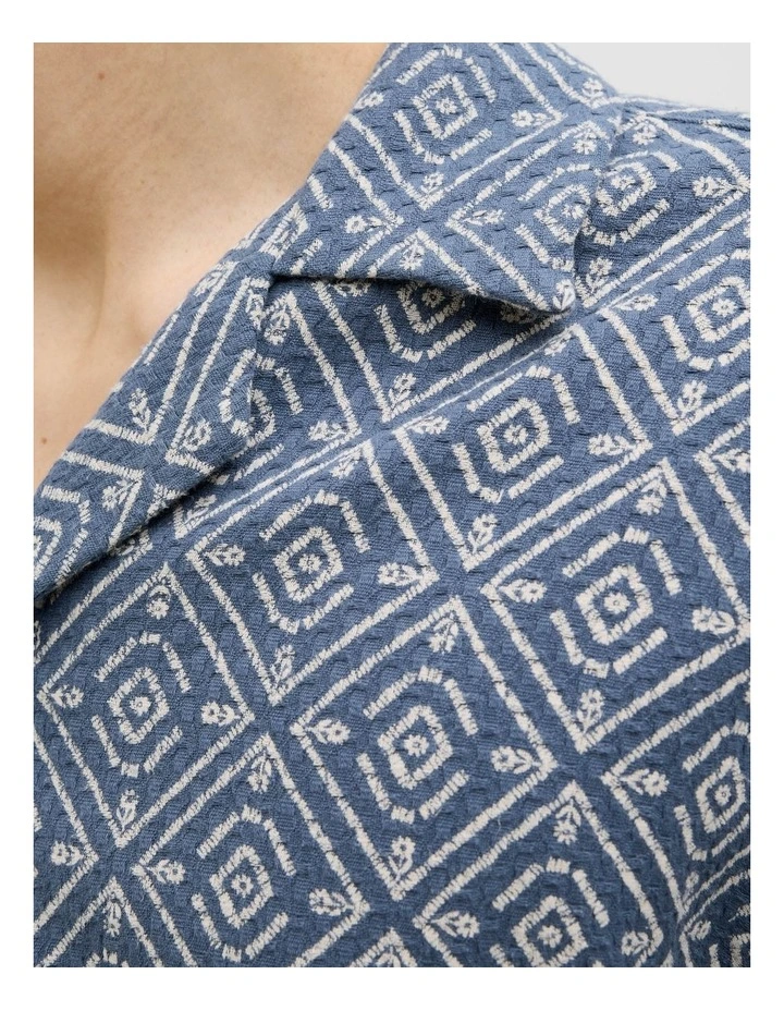 JPRBLUVINCENT Print Resort Shirt in Bering Sea image 5