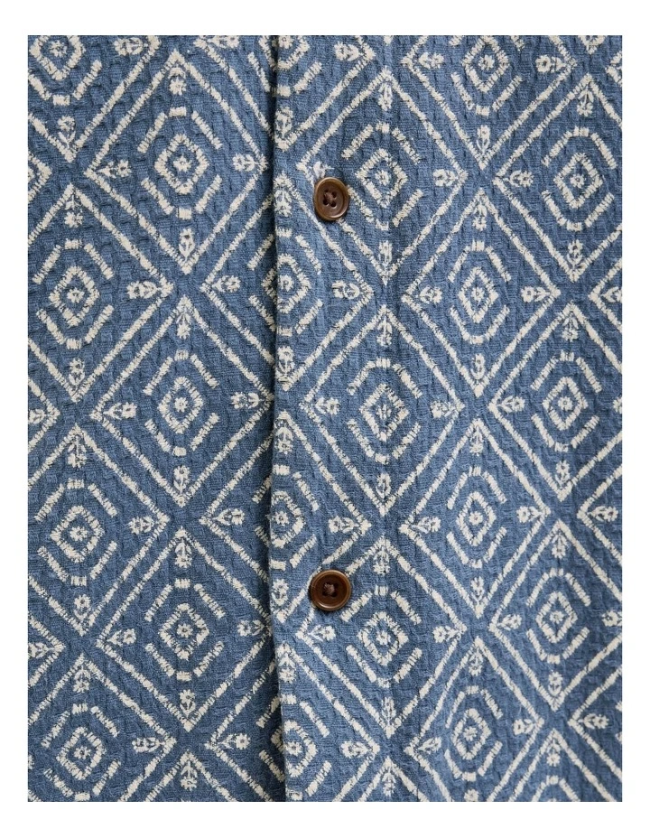 JPRBLUVINCENT Print Resort Shirt in Bering Sea image 6