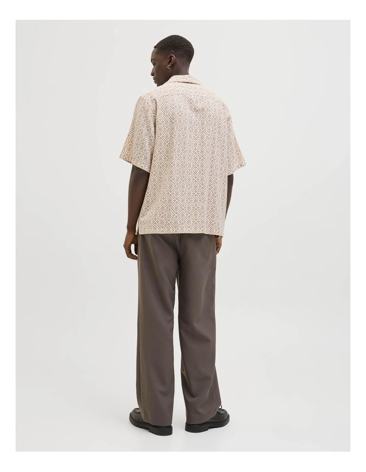 JPRBLUVINCENT Print Resort Shirt in Oatmeal image 5