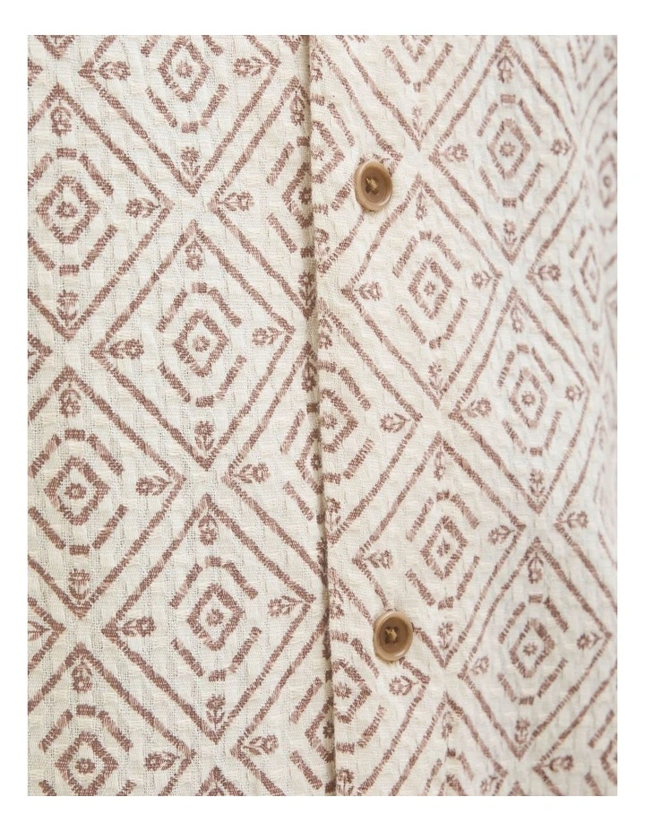 JPRBLUVINCENT Print Resort Shirt in Oatmeal image 6