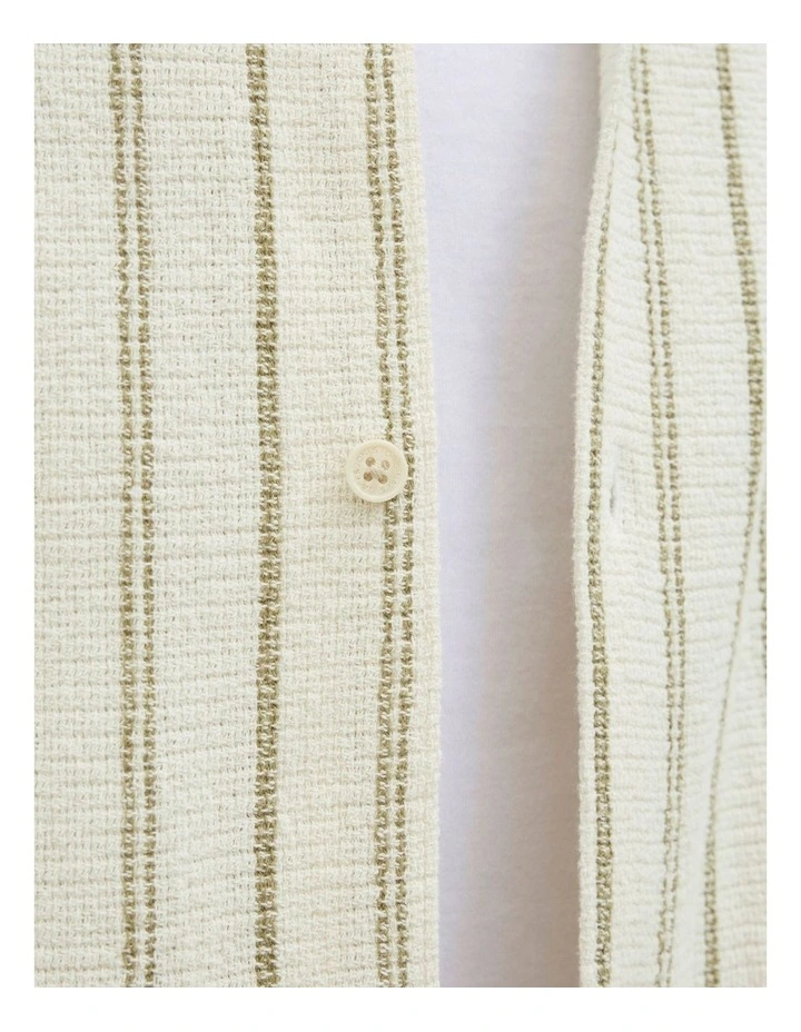 JORCOBA Stripe Resort Shir in Cedar image 5