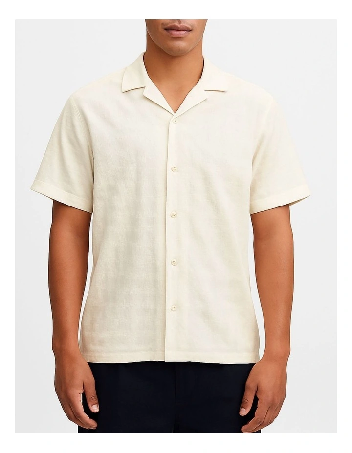 Jordia Structure Resort Shirt in Cloud Dancer image 1