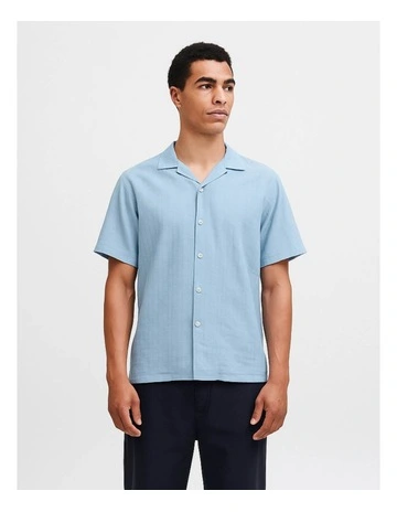 Jordia Structure Resort Shirt in Skyway