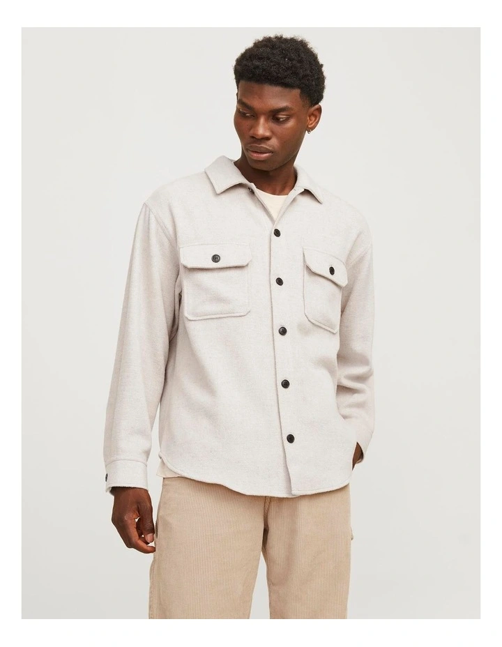 Bradley Ollie Overshirt in White image 1