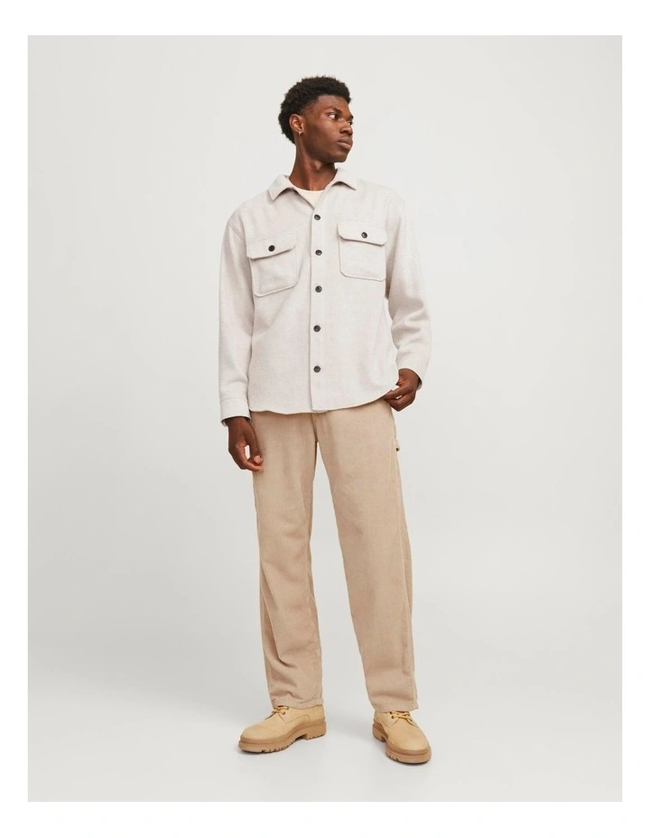 Bradley Ollie Overshirt in White image 3