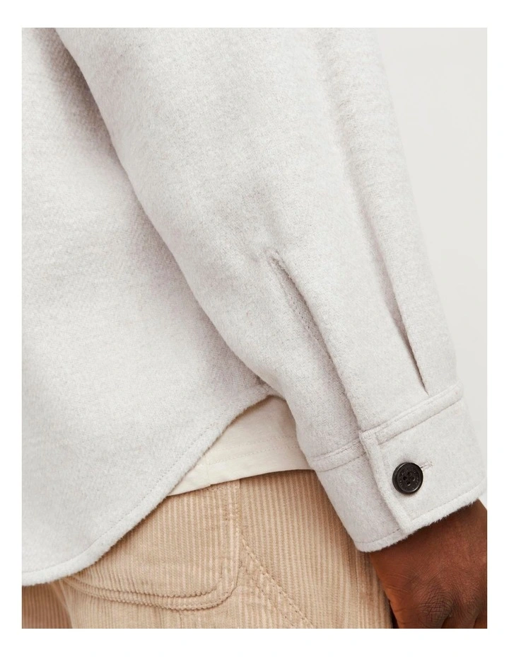 Bradley Ollie Overshirt in White image 6