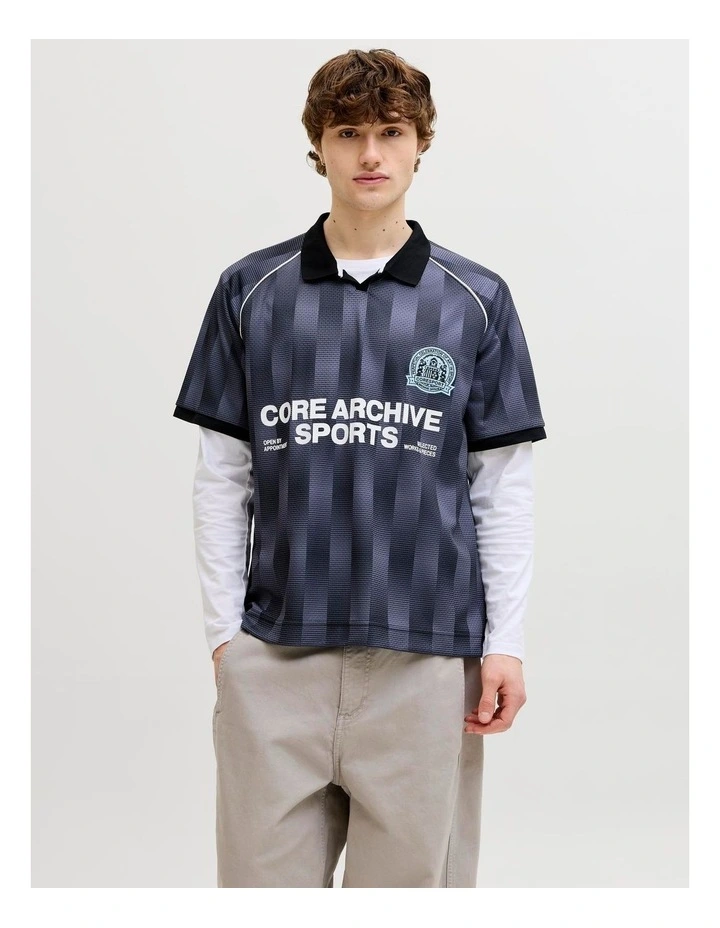 Breeze Football Mesh T-shirt in Blue image 1