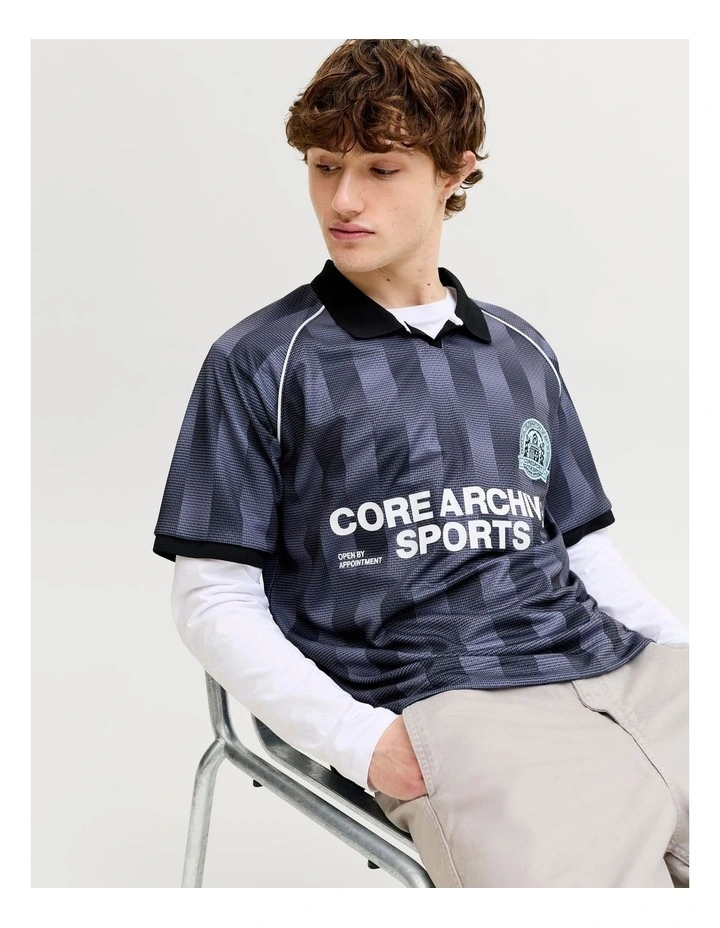 Breeze Football Mesh T-shirt in Blue image 5