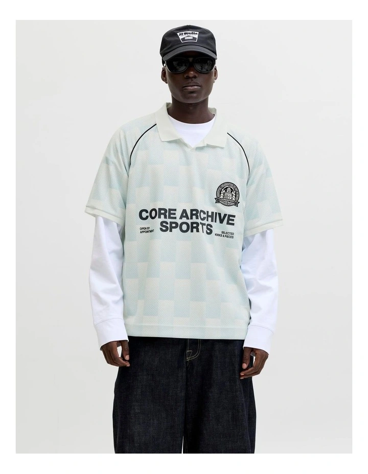 Breeze Football Mesh T-Shirt in White image 1