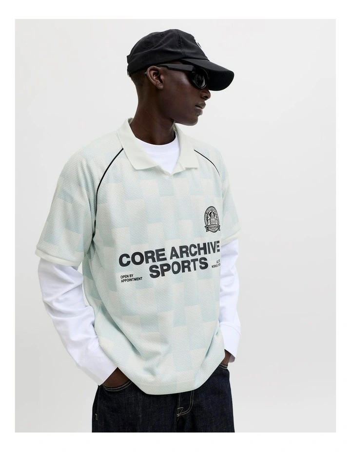 Breeze Football Mesh T-Shirt in White image 2