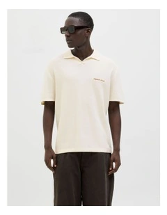 Jornorrebro Light Knit Polo in Sea Salt