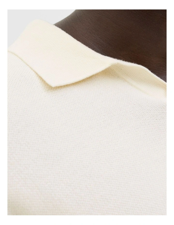 Jornorrebro Light Knit Polo in Sea Salt image 6