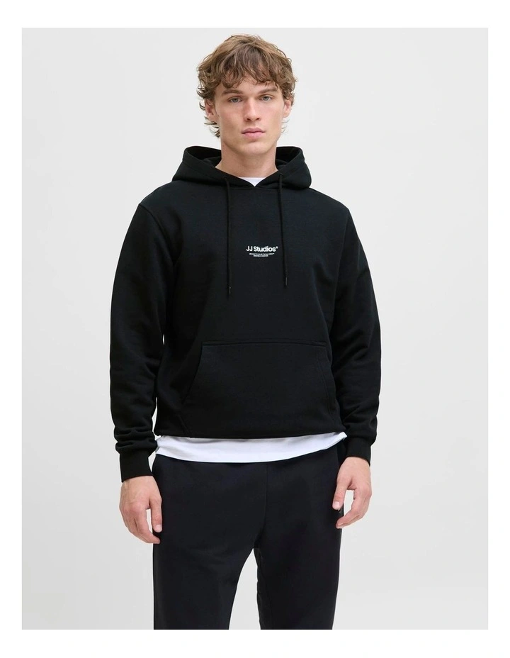 Soho Branded Hoodie in Black image 1