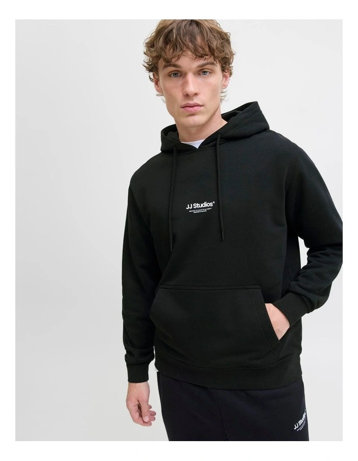 Soho Branded Hoodie in Black image 5