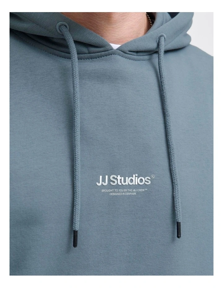 Soho Branded Hoodie in Blue image 3