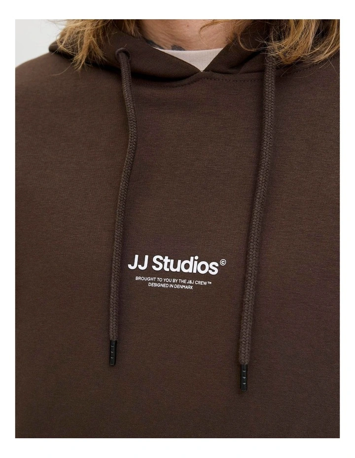Soho Sweat Hoodie in Brown image 3
