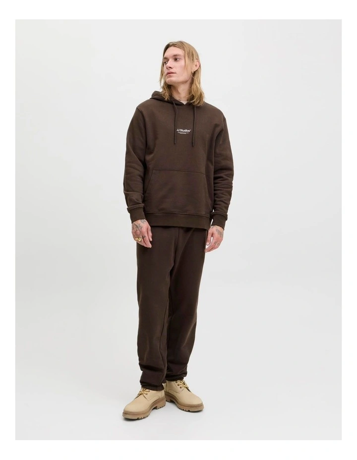 Soho Sweat Hoodie in Brown image 4