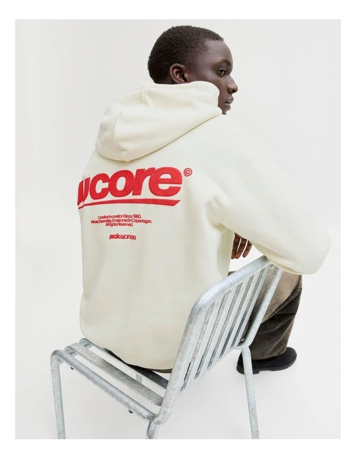 Club Backprint Sweat Hoodie in Sweetcorn image 2
