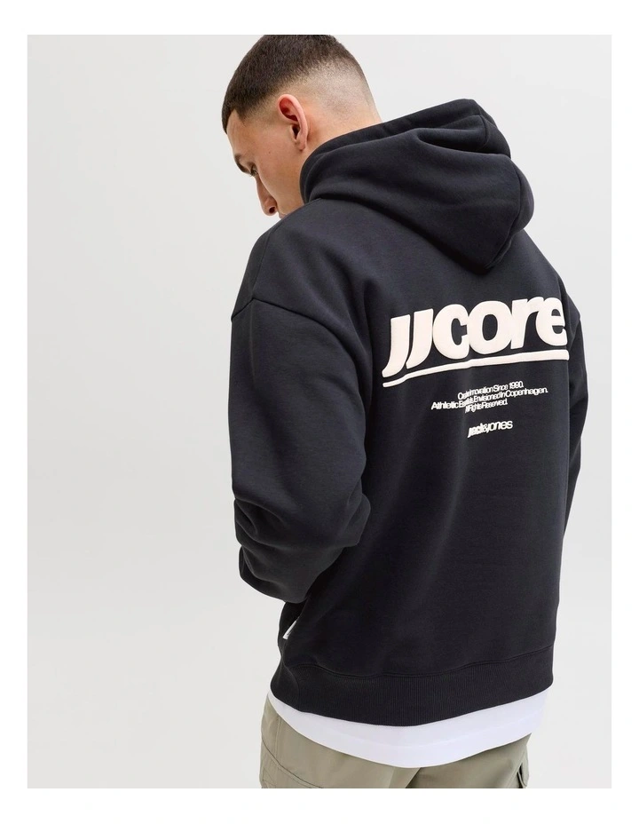 Club Backprint Sweat Hoodie in Black image 2